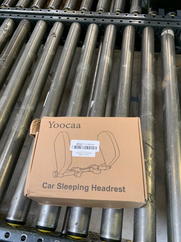 Photo 1 of Yoocaa Adjustable Car Headrest Pillow, Road Pal Headrest, U-Shaped Travel Sleeping Pillow for Kids & Adults, Head Neck Support Only Suitable for Car Seat Headrest with Poles, Khaki