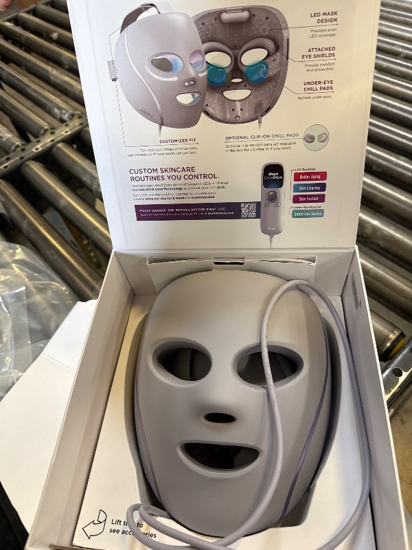 Photo 1 of Shark CryoGlow LED Face Mask with Under-Eye Cooling, Anti-Ageing & Blemish Repair, Red & Blue LED, Infrared Light Therapy, USB-C, Remote Control, Storage Bag, Lilac Chill, FW312PL