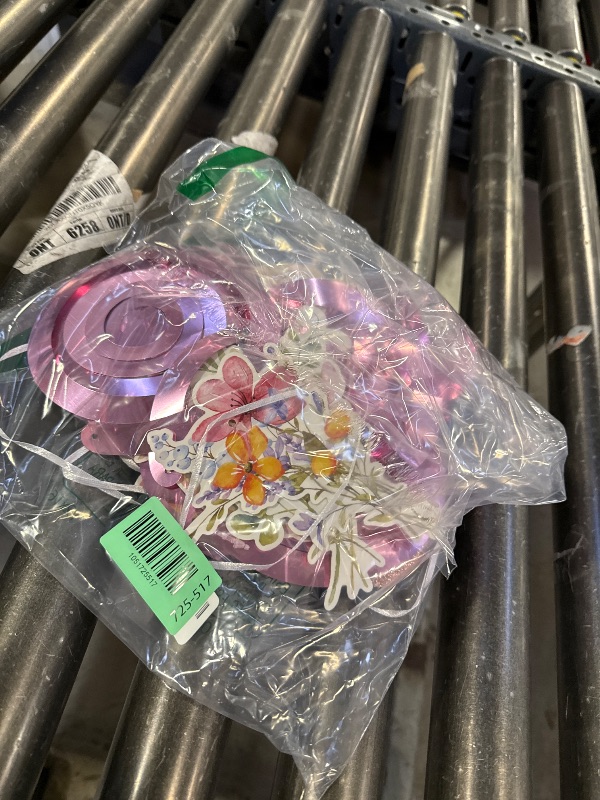 Photo 1 of VorkiVecKi Wildflowers Baby Shower Decorations - Flower Party Banner Set 14Pcs A Little Wildflower Is On The Way Banners Hanging Swirls Floral Honeycomb Centerpiece for Girls Gender Announcement