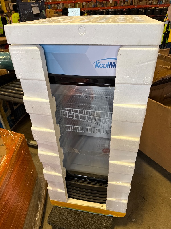 Photo 1 of KoolMore KM-MDR-1D-6C 6 Cu. Ft. Commercial One Glass Door Display Upright Beverage Refrigerator Cooler Merchandiser-22.8 in. x 21.4 in. x 52.7 in. [Black]