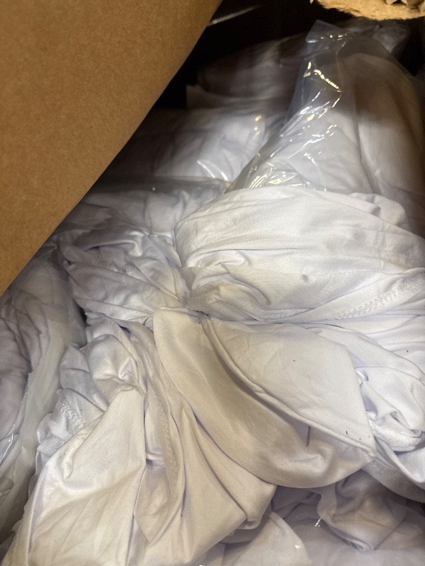 Photo 1 of VEVOR 100 Pcs White Chair Covers Polyester Spandex Chair Cover Stretch Slipcovers for Wedding Party Dining Banquet Flat-Front Chair Covers
