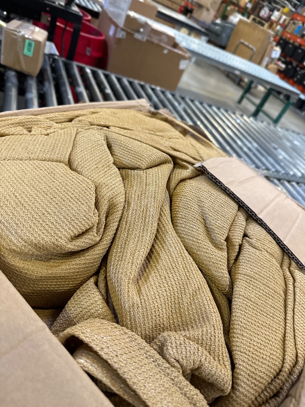 Photo 1 of Royal Shade 32' x 32' x 32' Sand Beige Triangle Sun Shade Sail Canopy Outdoor Patio Fabric Screen Awning RTAPT32 - UPF50+ 95% UV Blockage, Heavy Duty, Water & Air Permeable (We Make Custom Size)