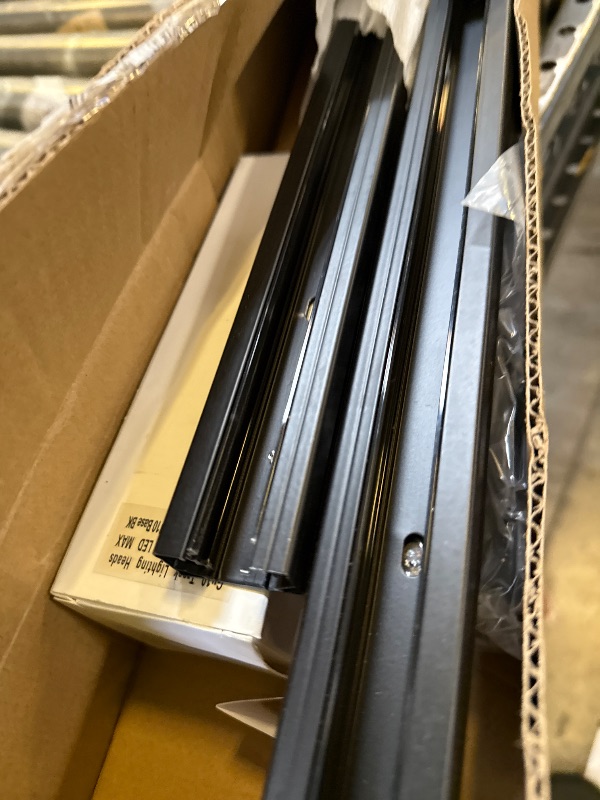 Photo 1 of Hiiglxii 8-Light LED Track Lighting Kit with 6.6FT H Track Lighting Rails & Floating Canopy Connector, GU10 Track Light Kit, Modern Kitchen Track Lighting Fixtures Ceiling Spot Light, Black (No Bulbs)