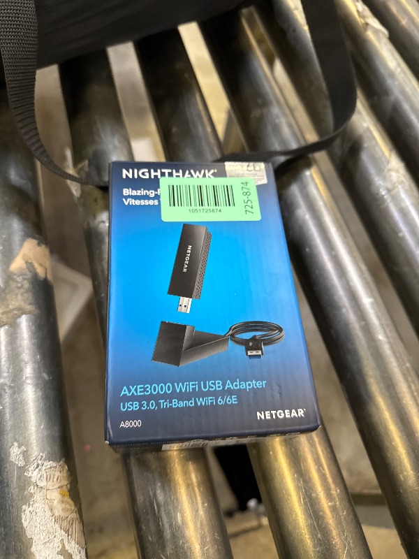 Photo 1 of NETGEAR Nighthawk WiFi 6E USB 3.0 Adapter (A8000) - AXE3000 Tri-Band Wireless Gigabit Speed (Up to 3Gbps) - New 6GHz Band – Works with Any WiFi 6 or 6E Router Or Mesh System - for Windows PC