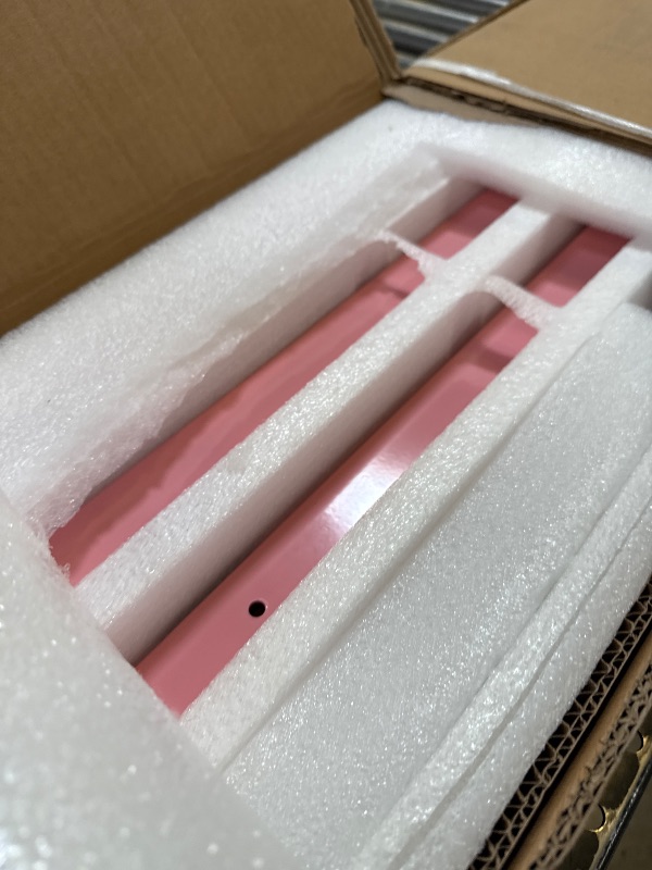 Photo 1 of Adjustable Handrails for Outdoor Steps – Pink Metal Stair Railing with Flexible Angle Design, Porch Railing Fits 1 to 2 Steps or Horizontal Use, Unique Wrought Iron Hand Rails with Installation Kit