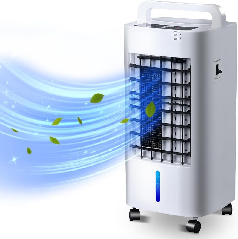 Photo 1 of Portable Air Conditioner for Indoor, Electric Air Cooler for Home, Coolrt Fan for Bedroom Living Room Office Desk with Humidifier 3 Wind Speeds 12H Timer
