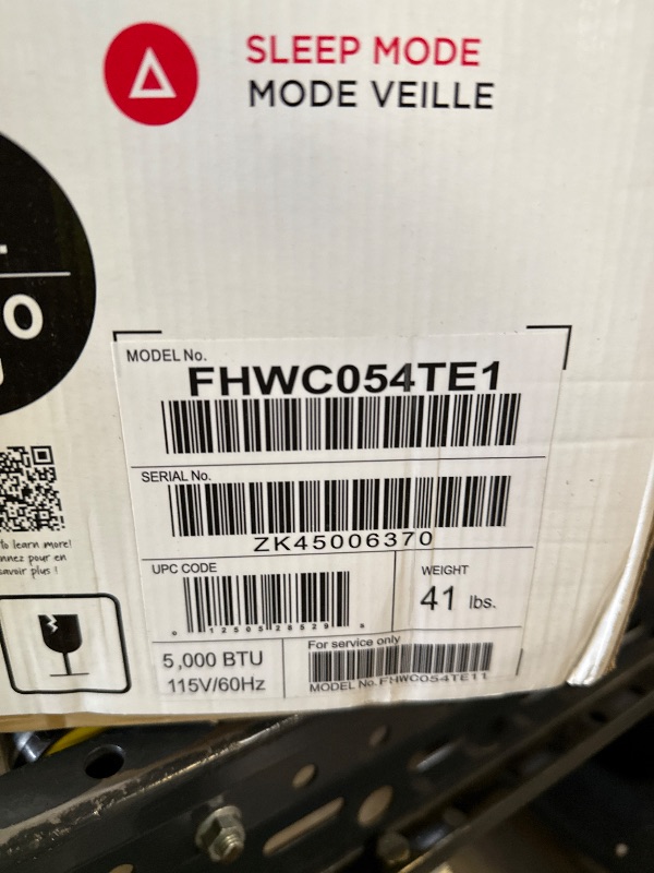 Photo 1 of Frigidaire 5,000 BTU Window Air Conditioner with Remote Control, Cools Up to 150 Sq. Ft., Quiet Operation, Eco Mode, 3 Fan Speeds, Auto Restart, White