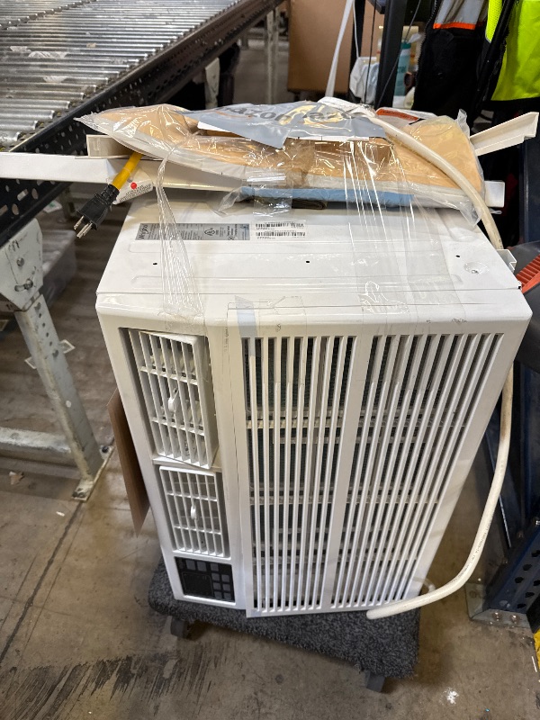 Photo 1 of Whirlpool WHAW242CW 24,000 BTU Air Conditioner with Dehumidifier, 230V, Window AC for Extra Large 1500 Sq. Ft, Bedroom, Living Room, or Apartment, with Remote, 3 Speeds, and 24H Timer, Bright White