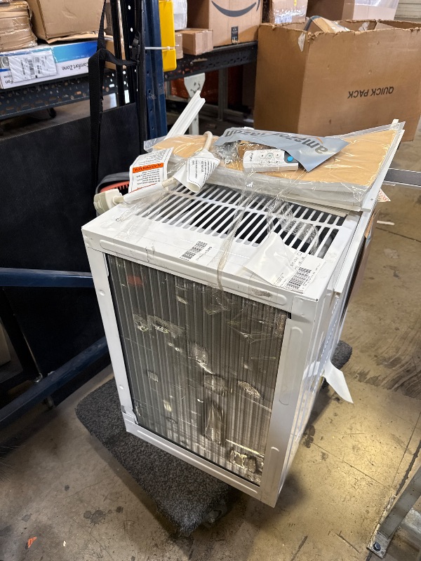 Photo 1 of Whirlpool WHAW242CW 24,000 BTU Air Conditioner with Dehumidifier, 230V, Window AC for Extra Large 1500 Sq. Ft, Bedroom, Living Room, or Apartment, with Remote, 3 Speeds, and 24H Timer, Bright White