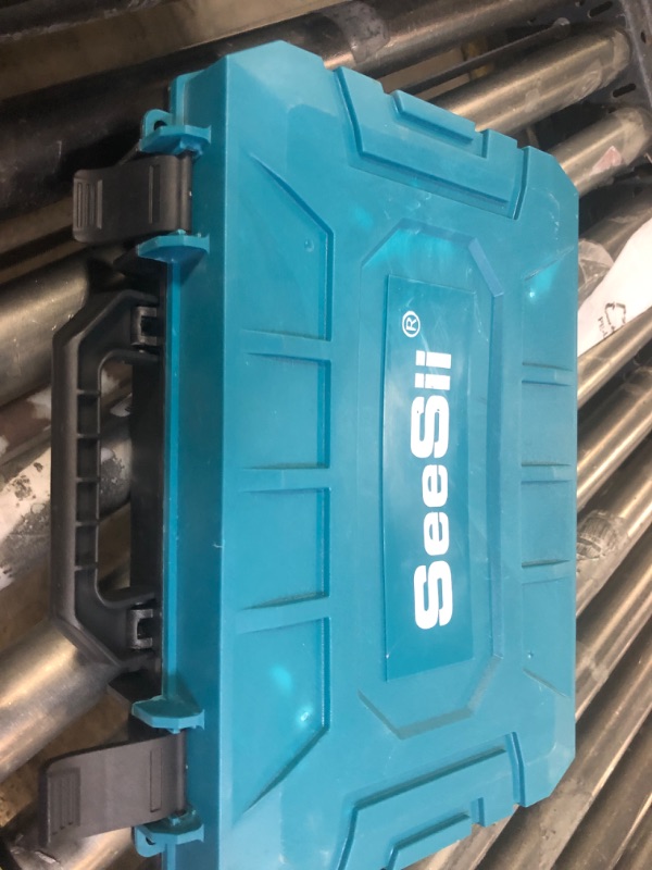 Photo 1 of Seesii Impact Wrench 665 FT-LBS(900N.m) 3300IPM 1/2 Impact Gun High Torque Electric Cordless Impact Wrench with 21V 1x4.0Ah Battery 6 Sockets and Case for Home Car Truck Tire Lug Nut Removal Tool Set