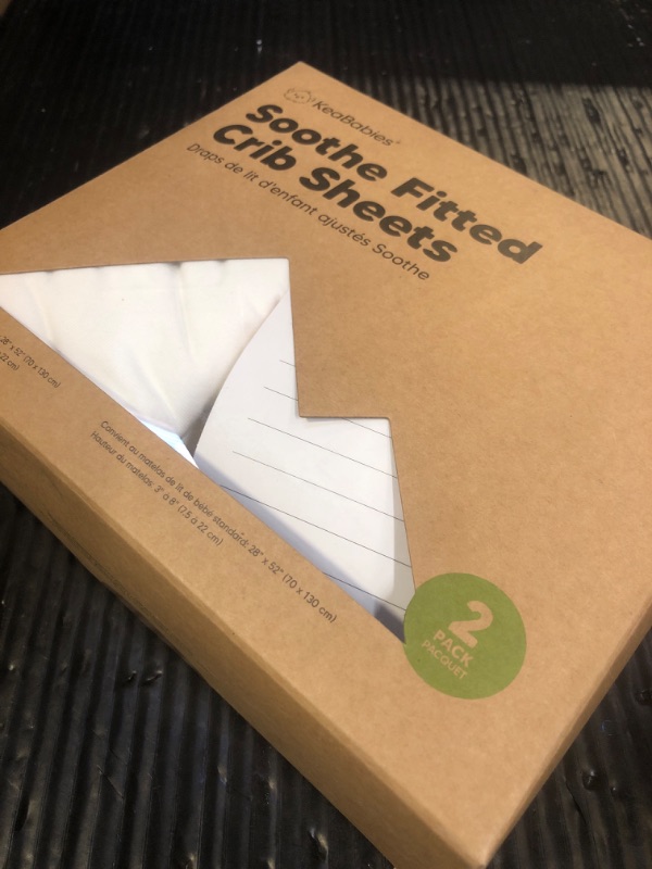Photo 1 of KeaBabies 2-Pack Organic Crib Sheets for Boys, Girls - 52x28 Fitted Crib Mattress Sheet Neutral, Breathable Jersey Cotton Cover for Baby Bed, Toddler Mattress, Soft & Cute Prints (Soft White)