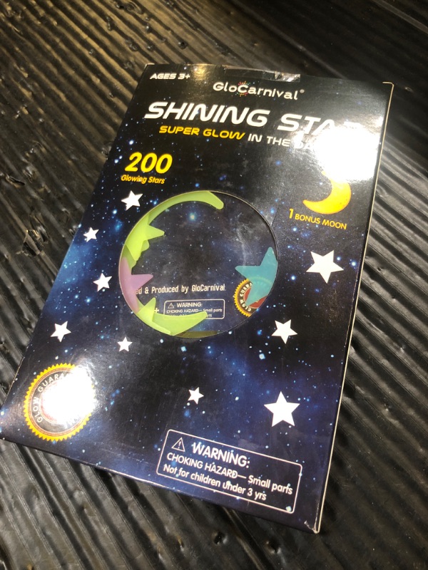 Photo 1 of Glow in The Dark Stars and Moon Stickers for Ceiling - 200pcs 3D Luminous Adhesive Stars Create Realistic Starry Sky - Room Decor for Kids Bedroom, Wall Stickers
