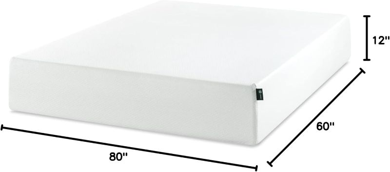 Photo 1 of ZINUS 12 Inch Green Tea Memory Foam Mattress [New Version], Fiberglass free, Medium Firm Feel, Zoned Pressure Relief, Certified Safe Foams & Fabric, Bed-In-A-Box, Queen , White