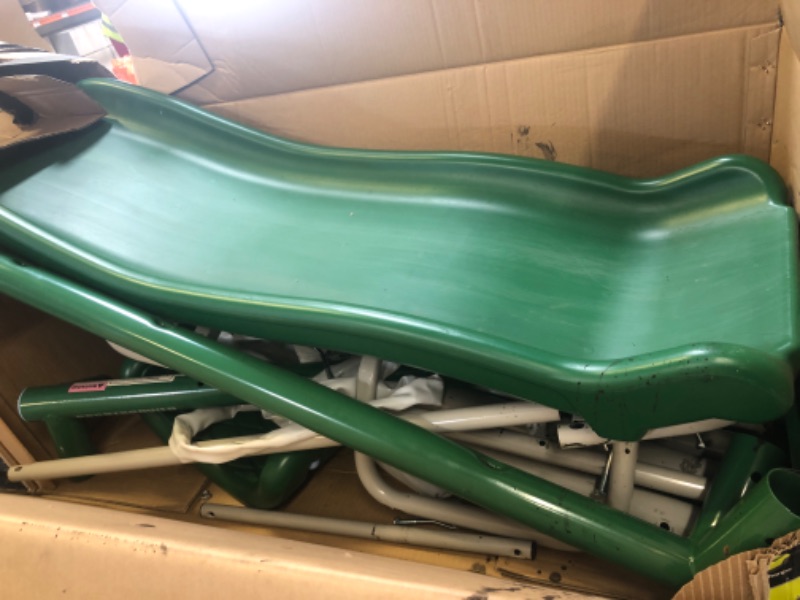 Photo 1 of Parts only----Sportspower Amazon Exclusive My 1st Metal Outdoor Kids Swing Set with Slide, Green/White
