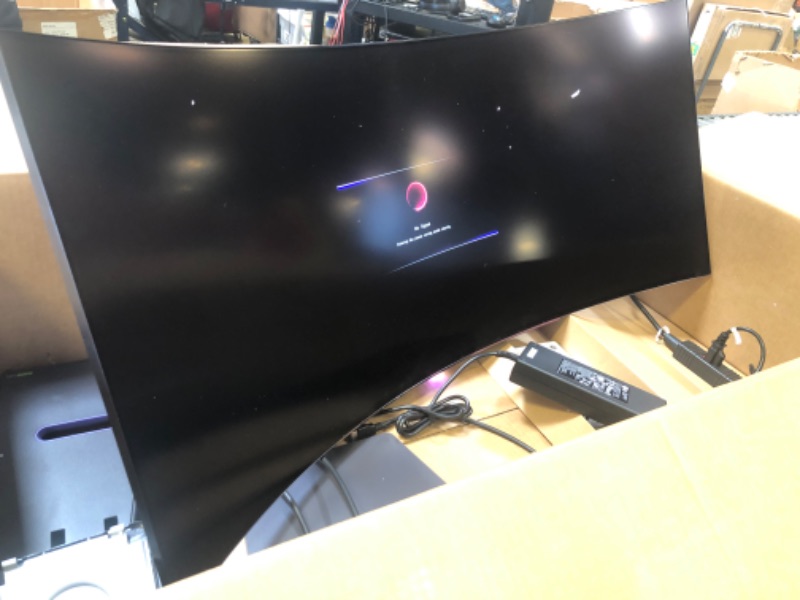 Photo 1 of LG 45GS95QE Ultragear OLED Curved Gaming Monitor 45-Inch WQHD 800R 240Hz 0.03ms DisplayHDR True Black 400 AMD FreeSync Premium Pro NVIDIA G-Sync HDMI 2.1 DisplayPort Tilt/Height/Swivel Stand - Black