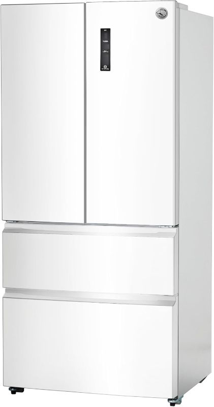 Photo 1 of Commercial Cool 18.9 Cu. Ft. French Door Refrigerator, 33 Inch Wide Refrigerator with 2 Bottom Mount Freezer Drawers, Frost Free, LED Lighting, Digital Temperature Control, CCRF1890KB, 
