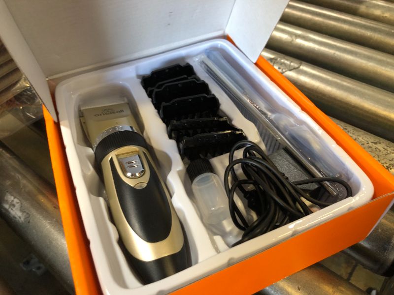 Photo 1 of oneisall Dog Clipper Low Noise, Dog Grooming Kit with Rechargeable, Dog Shaver Cordless Electric Quiet Hair Clipper Set for Dog Cats Pets?Gold?