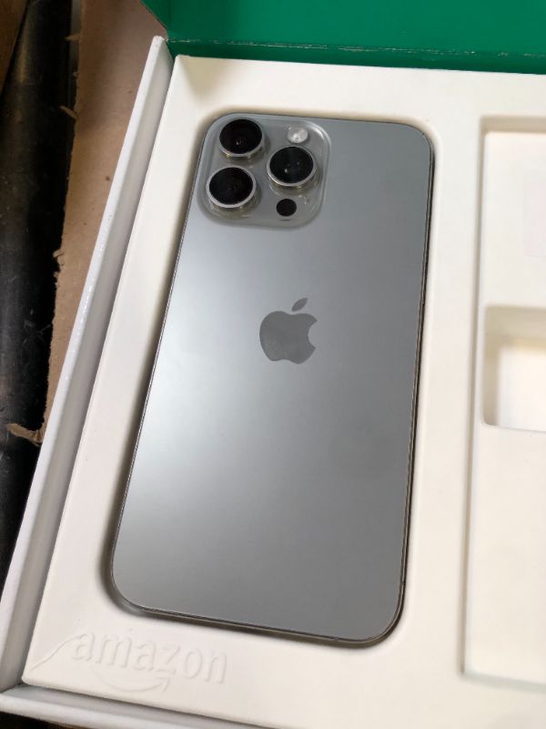Photo 1 of Apple iPhone 15 Pro Max, 512GB, Natural Titanium - Unlocked (Renewed Premium)