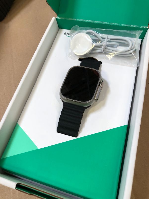 Photo 1 of Apple Watch Ultra [GPS + Cellular 49mm] Titanium Case with Midnight Ocean Band, One Size (Renewed Premium)