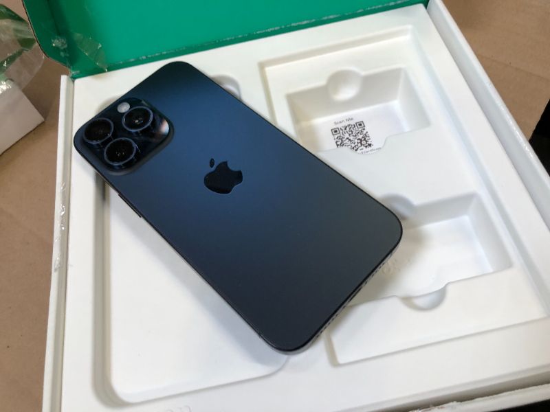 Photo 1 of Apple iPhone 15 Pro Max, 512GB, Blue Titanium - Unlocked (Renewed Premium)