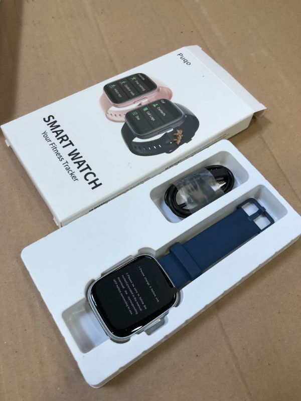 Photo 1 of Smart Watch for Men Women(Answer/Make Calls), 1.95" HD Touch Screen Fitness Watch with Sleep Heart Rate Monitor, 110+ Sports Modes, IP68 Waterproof Activity Trackers Compatible with Android iOS, Blue