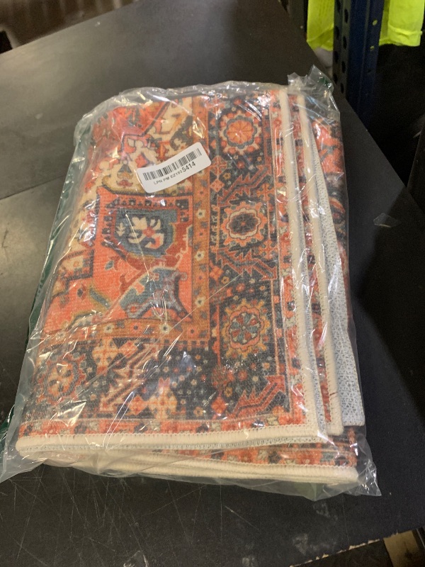 Photo 1 of 2x6 Hallway Washable Runner Rug : Vintage Soft Kitchen Laundry Runner with Non Slip Backing Farmhouse Entryway Living Room Floor Mat Stain Resistant Carpet for Bedroom Bathroom Distressed Beside Rug