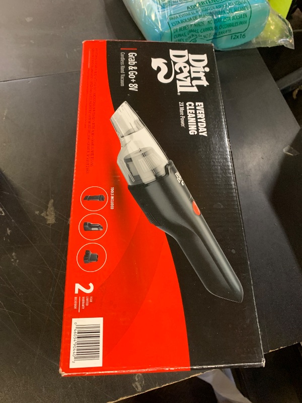 Photo 1 of Dirt Devil Grab and Go+ 8V Cordless Handheld Vacuum Cleaner, Powerful Suction, Lightweight, Includes 2-in-1 Tool and Charging Stand with Tool Storage, Portable Vacuum Cleaner