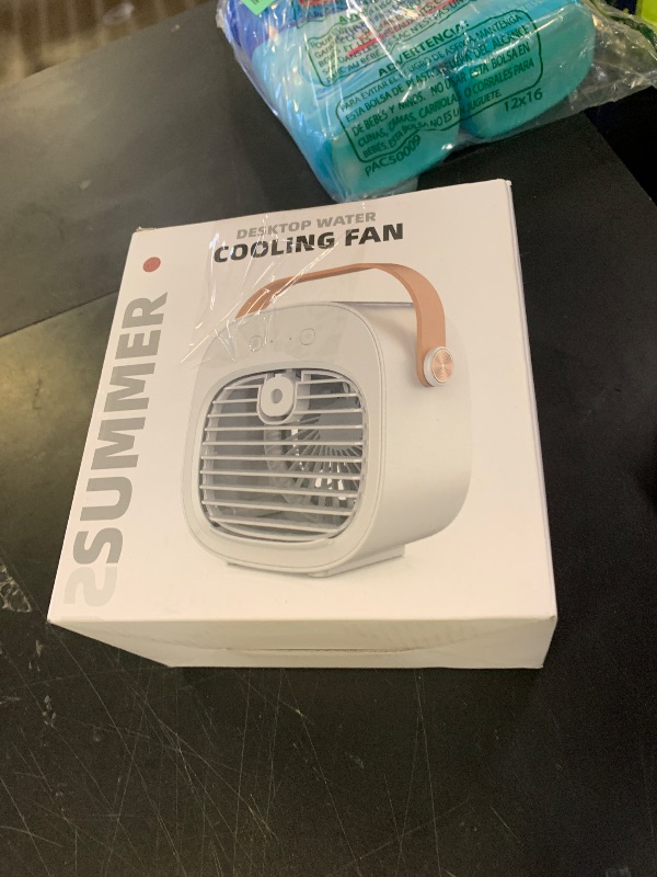 Photo 1 of Portable Air Conditioners Rechargeable, 5200mAh Mini Air Conditioner, Personal Air Cooler with 3 Speeds, Small Desk Air Cooling Fan for Bedroom, Office, Outdoor