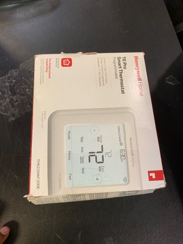 Photo 1 of Honeywell U Lyric T6 Pro TH6220WF2006 Wi-Fi Programmable Thermostat, Multiple Stages- 2 Heating 1 Cooling Stages for Heat Pumps, 2 Heating and 2 Cooling Stages for Conventional Systems