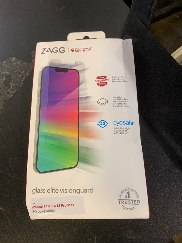 Photo 1 of ZAGG Invisible Shield Glass Elite Vision Guard - Impact Protection, Scratch Resistant, Fingerprint Resistant - Made for (iPhone 13 Pro Max)
