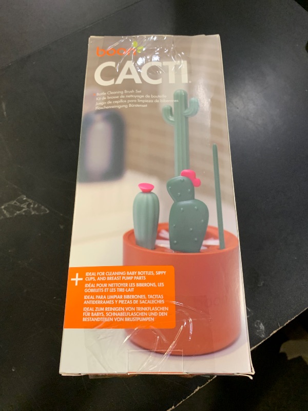 Photo 1 of Boon Cacti Bottle Cleaning Brush Set, Terracotta , 4 Piece Set