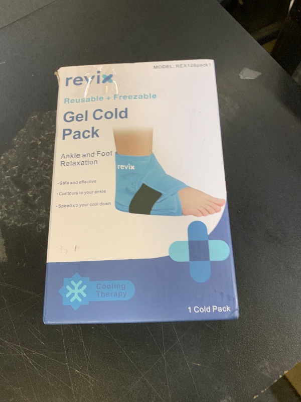 Photo 1 of REVIX Ankle Ice Pack Wrap – Reusable Gel Cold Compression for Foot Discomfort, Ice Wrap for Feet Swelling and Recovery, Plantar Fasciitis, Achilles Tendonitis, and Sprained Ankles