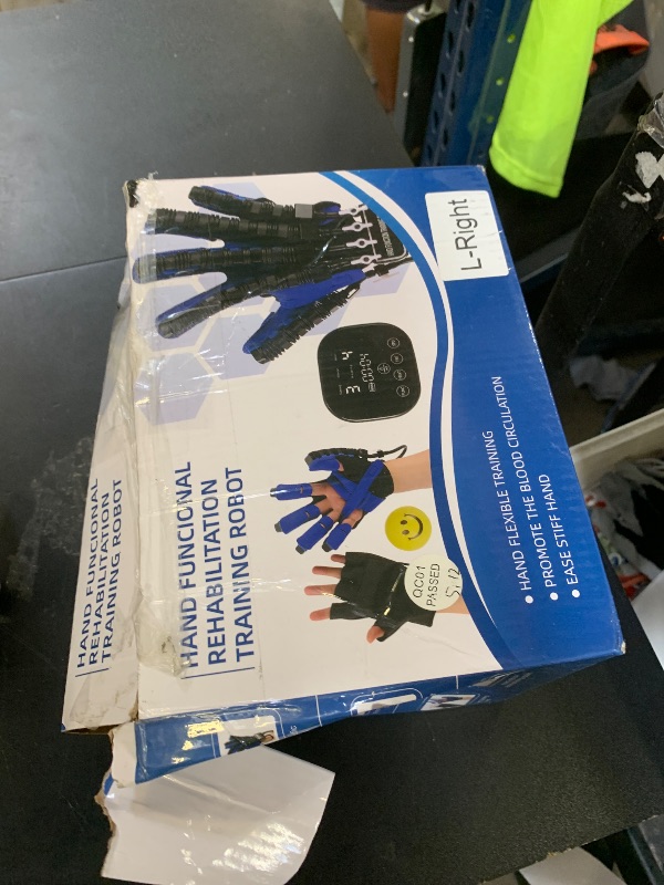 Photo 1 of Rehabilitation Robot Glove for Stroke Hemiplegia Finger Hand Stroke Recovery Equipment for Left or Right Robotic Hand Trainer with Heating Massage Mirror Glove (Right Hand, L)
