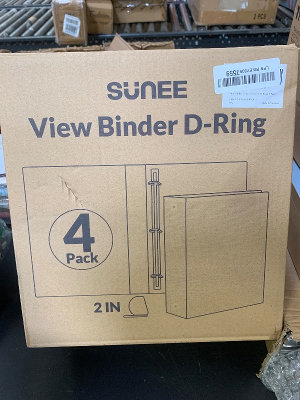 Photo 1 of SUNEE 3 Ring Binder 2 Inch, Clear View Binder Three Ring PVC-Free (Fit 8.5x11 Inches) for School or Office Supplies, Assorted Pastel, 4 Pack