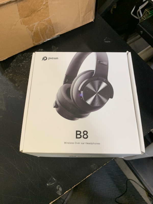 Photo 1 of Picun B8 Bluetooth Headphones, 120H Playtime Headphone Wireless Bluetooth with 3 EQ Modes, Low Latency, Hands-Free Calls, Over Ear Headphones for Travel Home Office Cellphone PC Black