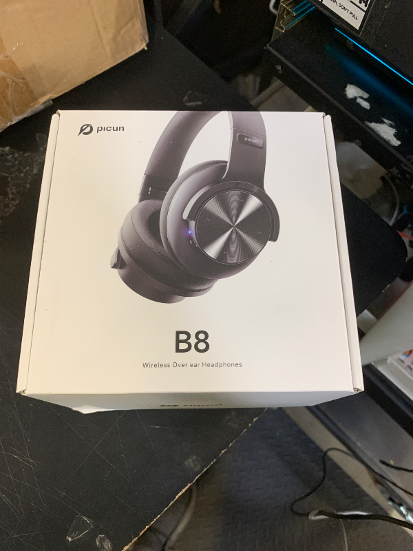 Photo 1 of Picun B8 Bluetooth Headphones, 120H Playtime Headphone Wireless Bluetooth with 3 EQ Modes, Low Latency, Hands-Free Calls, Over Ear Headphones for Travel Home Office Cellphone PC Black