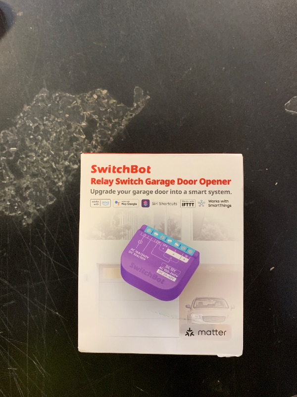 Photo 1 of Switchbot WiFi Smart Garage Door Opener, Matter Certified, Alexa/Google/Siri/IFTTT/Smartthings Supported, Most Garage Door Supported, App Control, Multiple Notification Modes, No Hub Needed