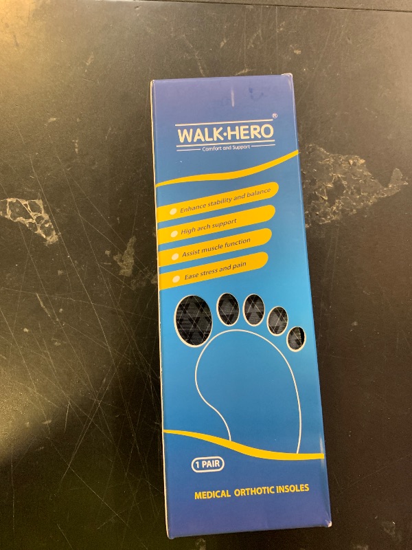 Photo 1 of Walkhero Arch Support Insoles - Plantar Fasciitis Orthotic Shoe Inserts with Everyday Comfort and Support, Relieve Foot Pain and Flat Foot (Mens 6-6 1/2 | Womens 8-8 1/2 Gray)