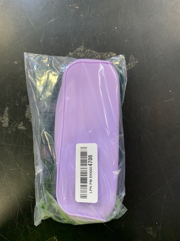 Photo 1 of Silicone Zipper Pencil Bag, Waterproof Pencil Bag, Multifunctional Large-Capacity Storage Bag, Silicone Pencil Pouch Suitable for School Supplies, Cosmetics (Purple)