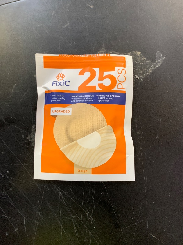 Photo 1 of Fixic Libre 3 Sensor Covers - 25 Pack - Perfect Freestyle Adhesive Patches for Libre 3 & Plus Sensors - No Glue in The Center - Pre-Cut Back Paper - The Best Fixation for Your Sensor! (Upgraded, Tan)