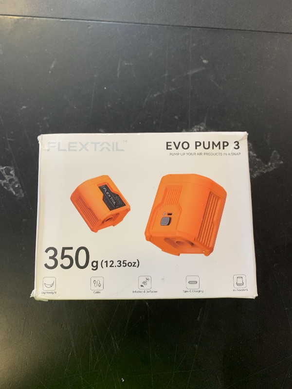 Photo 1 of FLEXTAILGEAR 5kPa Electric Air Pump, Portable Camping Air Pump, Ultralight Paddleboard Pump with 1300mAh Rechargeable Battery, 1000L/min Airflow for Kayaking Air Beds Sleeping Pads Pool Floats
