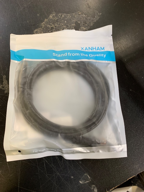 Photo 1 of XANHAM Cat 6 Ethernet Cable 6 ft Network RJ45 Unshielded Cat6 Patch Cable Internet for PC, TV, Laptop, Router and Printer, Black, 1 Pack