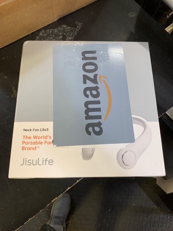 Photo 1 of JISULIFE Portable Neck Fan, Hands-Free Bladeless, 5 Speeds, 4000 mAh Battery Operated Wearable Personal Fan, Twistable, Rechargeable, Gift for Women Men-Grey