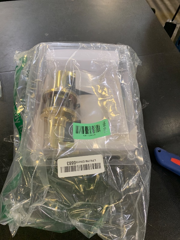 Photo 1 of Honeywell Safes & Door Locks 8106002 Wave Privacy Door Lever, Polished Brass