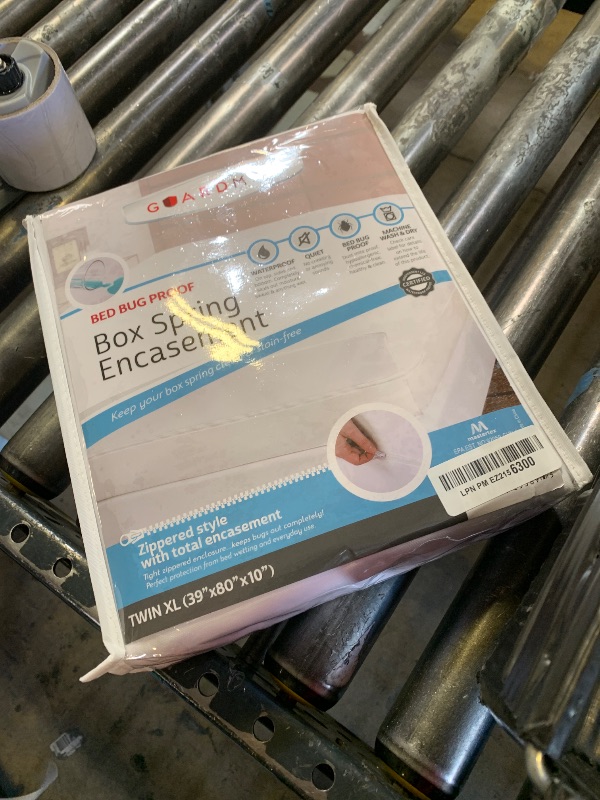 Photo 1 of Guardmax Premium Box Spring Cover - Twin XL Size Waterproof and Bed Bug Proof Zippered Box Spring Encasement - 6 Side Absorbent Boxspring Protects Against Bed Bugs, Dust Mites, Spills, and Stains.