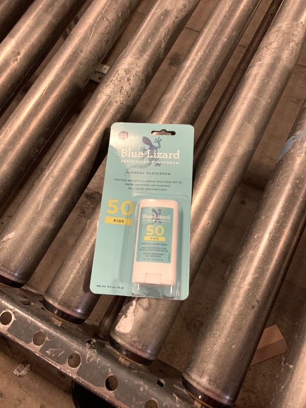 Photo 1 of BLUE LIZARD Mineral Sunscreen Stick with Zinc Oxide SPF 50+ Water Resistant UVA/UVB Protection Easy to Apply Fragrance Free, Kids, Unscented, 0.5 oz