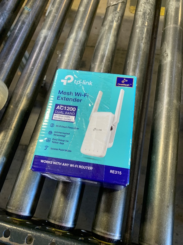 Photo 1 of TP-Link AC1200 WiFi Extender, 2025 Wirecutter Best WiFi Extender, 1.2Gbps Home Signal Booster, Dual Band 5GHz/2.4GHz, Up to 1600 Sq.ft and 32 Devices, EasyMesh Compatible, One Ethernet Port (RE315)