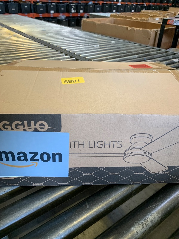 Photo 1 of Dgguo Ceiling Fans with Lights, 42 Inch Low Profile Ceiling Fan with Light and Remote Control, Reversible, LED Dimmable for Bedroom Living Room Indoor/Outdoor Patio Use