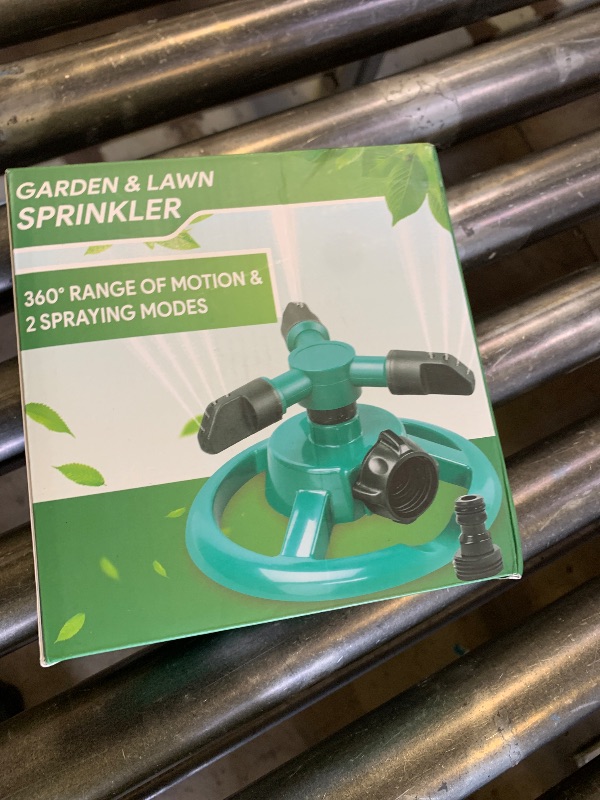Photo 1 of Garden Sprinkler, Adjustable 360 Degree Rotation Lawn Sprinkler, Large Area Coverage, Multipurpose Yard Sprinklers for Plant Irrigation and Kids Playing