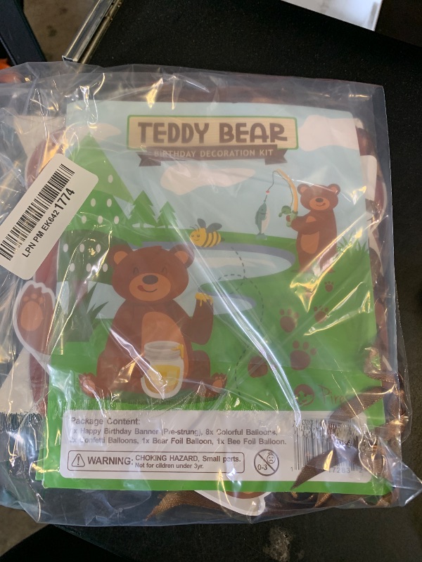 Photo 1 of Pirese Teddy Bear Birthday Decorations – Beary First Party Supplies for Boys or Girls, Cute Garland and Bear Theme Decor for 1st Birthday, Baby Shower and Kids’ Party with Balloons
